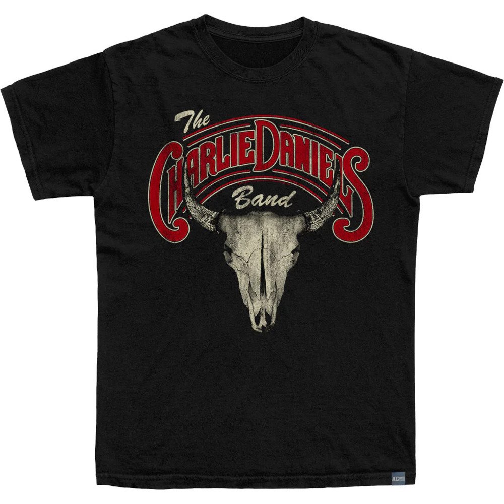 Made In Usa Skull And Logo Charlie Daniels Tshirt